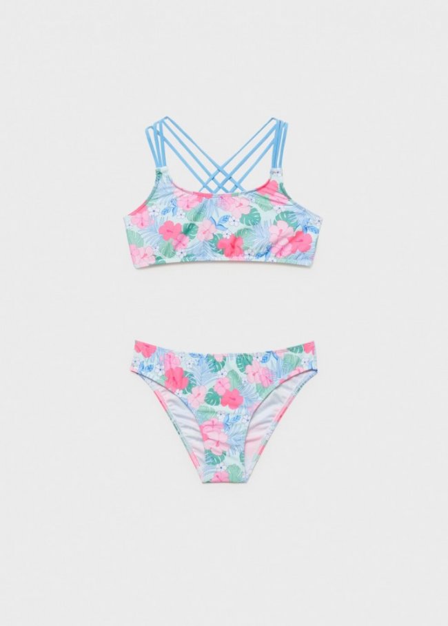 Mango Bikini estampado floral - Verde agua