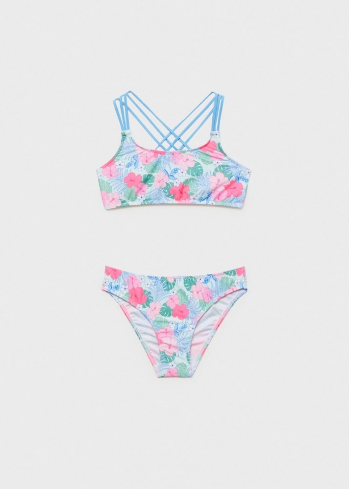 Mango Bikini estampado floral - Verde agua