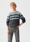 Mango Jeans Dad rotos decorativos - Gris