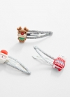 Mango Pack gomas y clips navideños - Plata