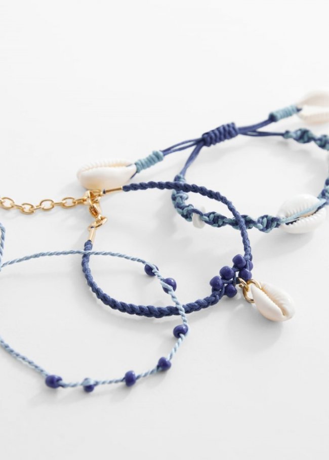 Mango Pack 3 pulseras - Azul