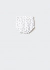 Mango Short algodón estampado - Blanco roto