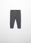 Mango Leggings algodón - Gris antracita