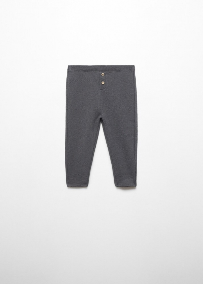 Mango Leggings algodón - Gris antracita
