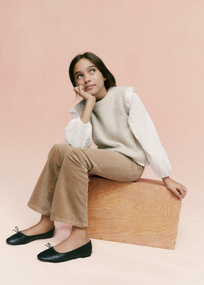 Mango Pantalón flare - Marrón medio