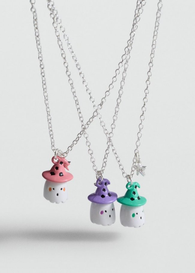 Mango Pack 3 collares halloween - Plata