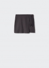 Mango Falda pantalón lazo - Gris antracita