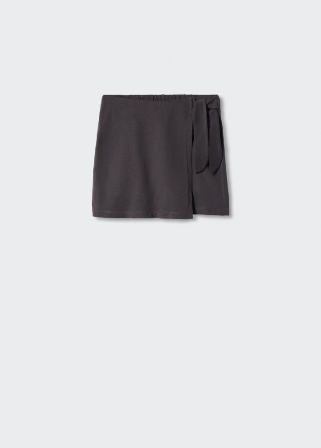 Mango Falda pantalón lazo - Gris antracita