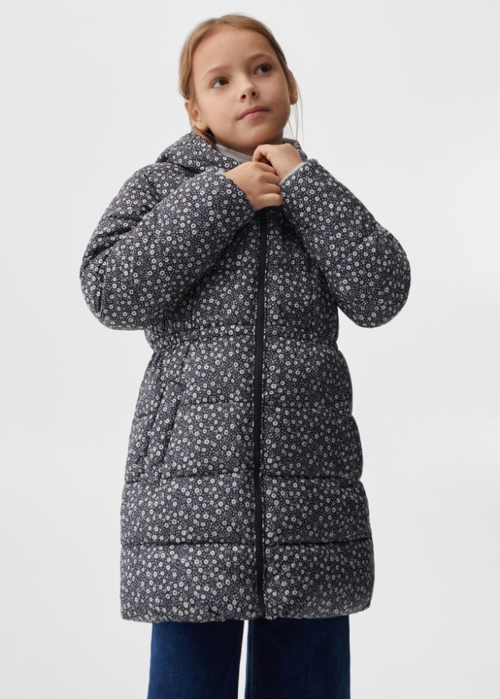 Mango Anorak largo acolchado - Negro