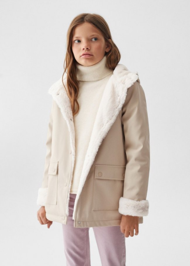 Mango Parka interior borreguito - Beige