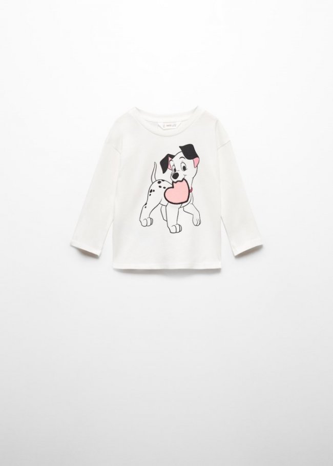 Mango Camiseta 101 Dálmatas algodón orgánico - Blanco roto