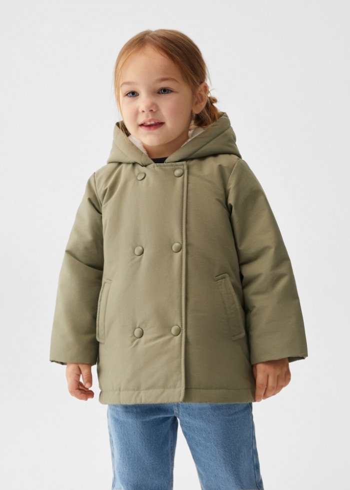 Mango Anorak doble botonadura - Khaki