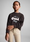 Mango Sudadera estampado bordado - Gris antracita