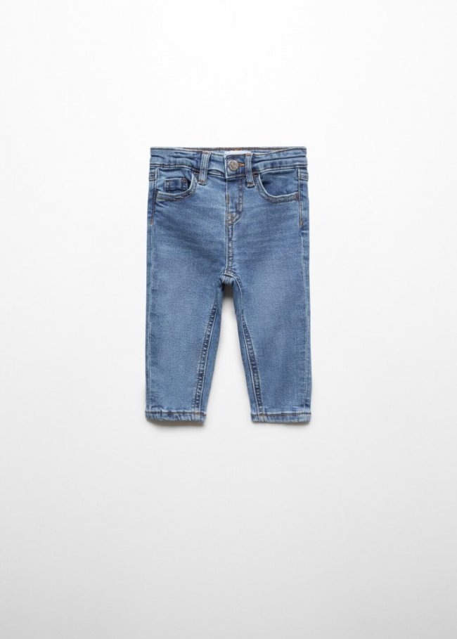 Mango Jeans skinny algodón - Azul oscuro