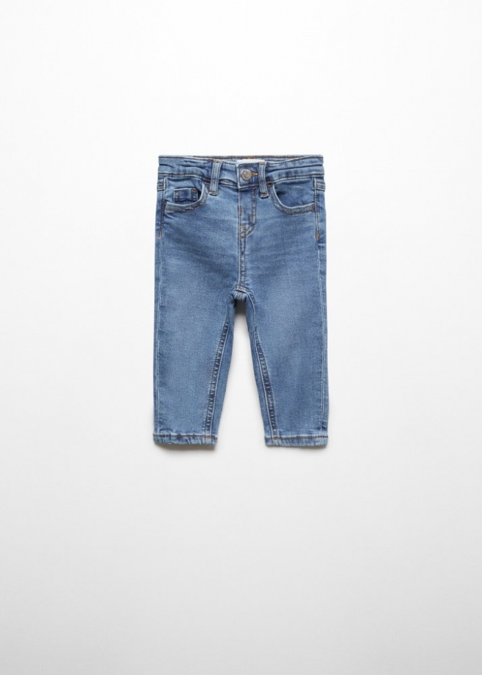 Mango Jeans skinny algodón - Azul oscuro