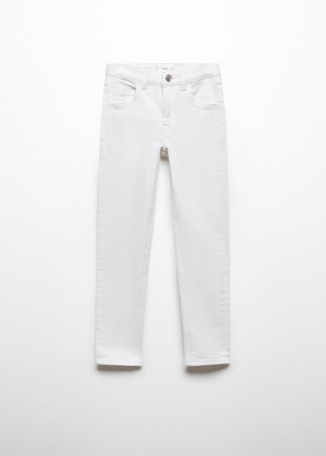 Mango Jeans skinny algodón - Blanco