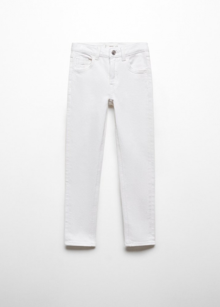 Mango Jeans skinny algodón - Blanco