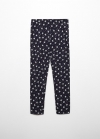 Mango Leggings estampado floral - Azul marino oscuro