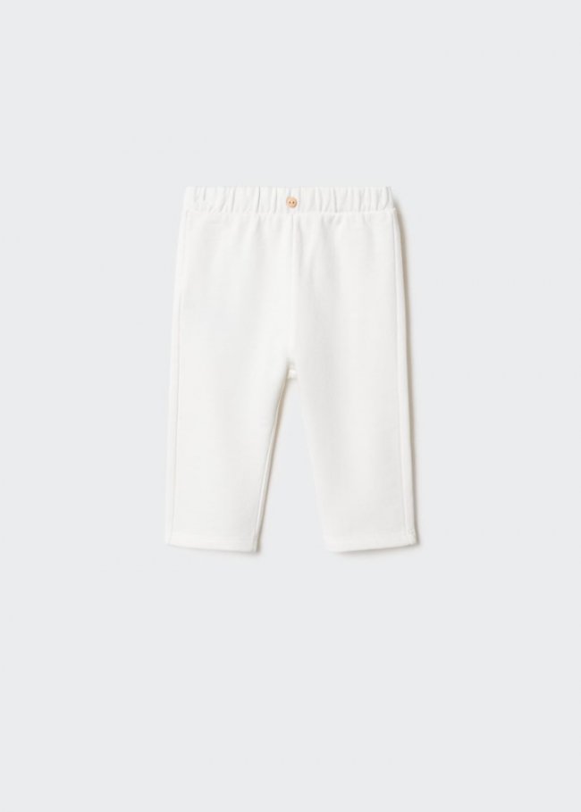 Mango Pantalón algodón - Blanco roto