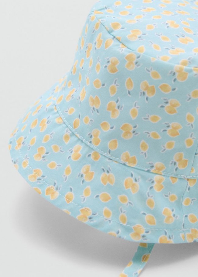 Mango Gorro bucket estampado - Verde agua