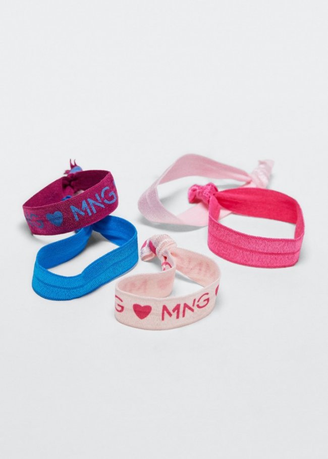 Mango Pack 5 gomas pelo - Rosa