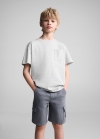 Mango Camiseta básica algodón - Gris claro vigoré