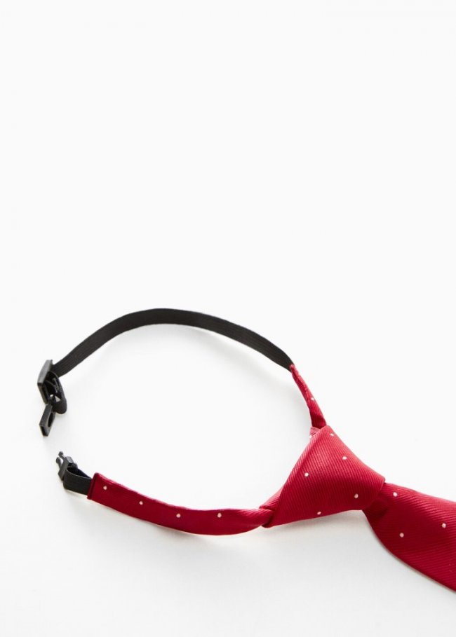 Mango Corbata estampado lunares - Rojo