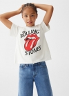 Mango Camiseta The Rolling Stones - Blanco roto