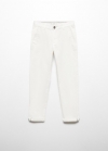 Mango Pantalón chino algodón - Blanco roto