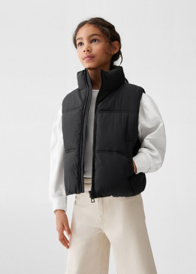 Mango Chaleco acolchado - Negro
