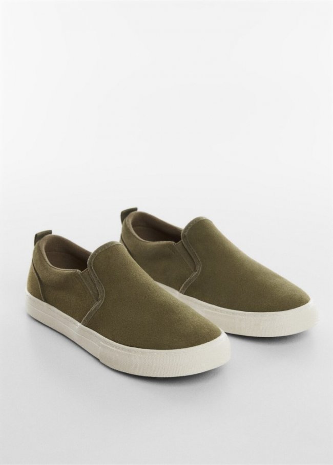 Mango Deportivas piel - Khaki