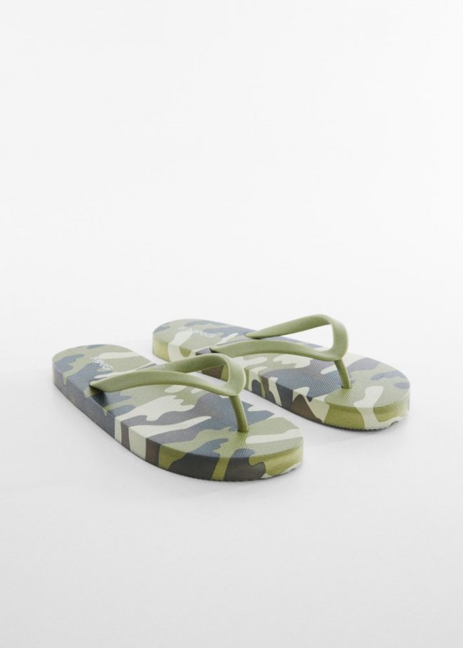 Mango Chancla tiras - Khaki