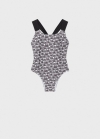 Mango Bañador estampado palmeras - Negro