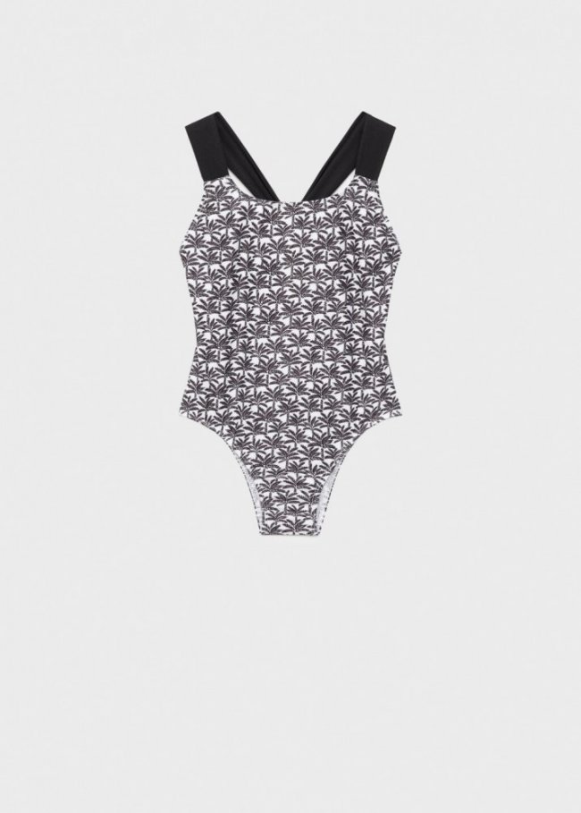 Mango Bañador estampado palmeras - Negro