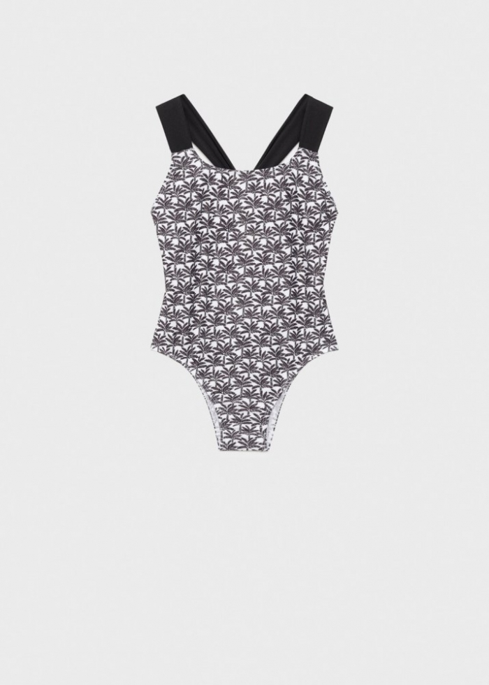 Mango Bañador estampado palmeras - Negro