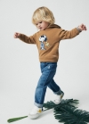 Mango Sudadera Snoopy textura - Ocre