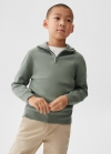 Mango Jersey cuello cremallera - Khaki