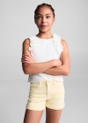 Mango Short denim bajo vuelto - Amarillo pastel
