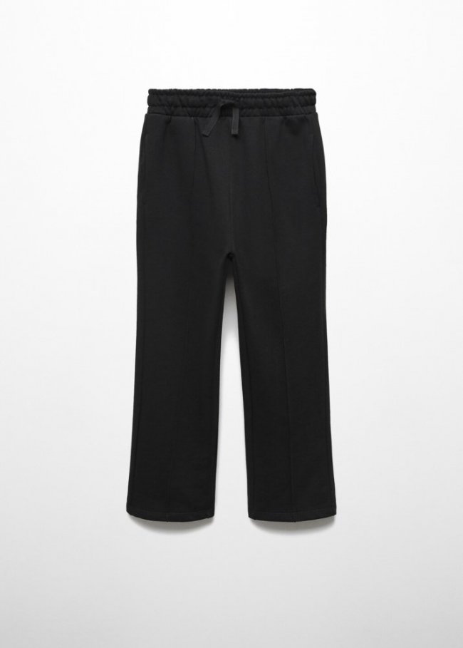 Mango Pantalón cintura elástica - Negro