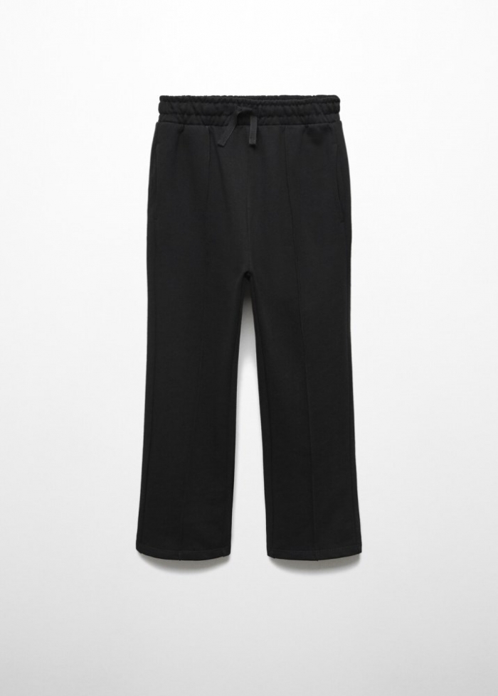Mango Pantalón cintura elástica - Negro