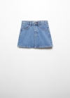 Mango Falda corta denim - Azul medio