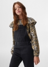 Mango Peto largo vaquero - Denim negro