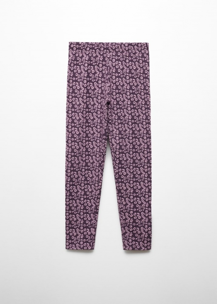 Mango Leggings estampado floral - Morado