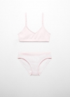 Mango Conjunto top y braguita - Rosa