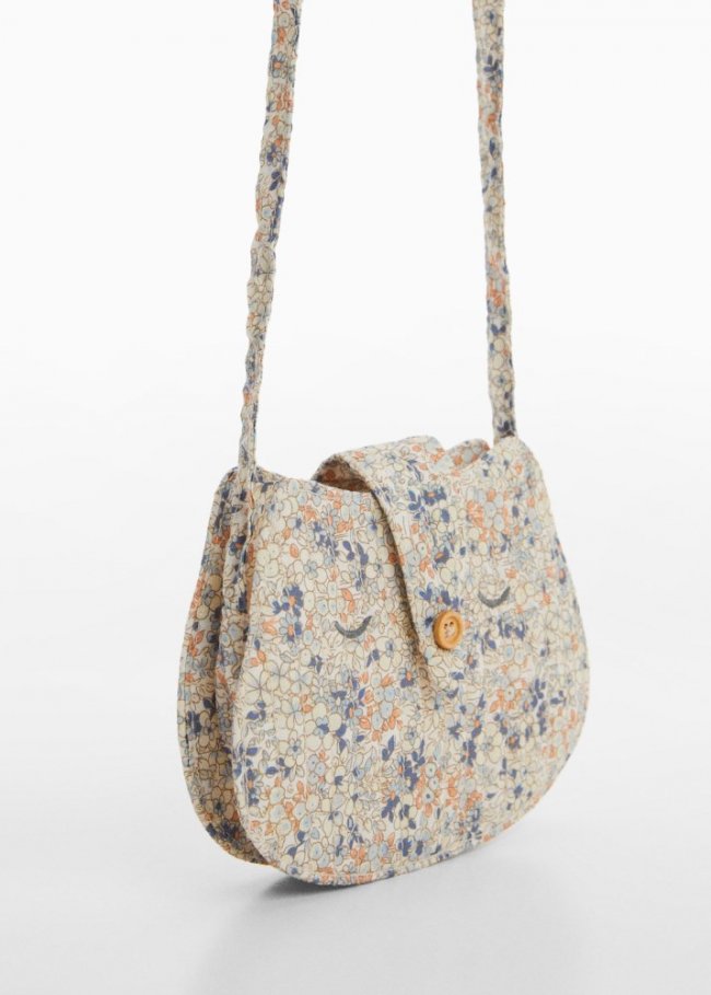 Mango Bolso estampado floral - Azul