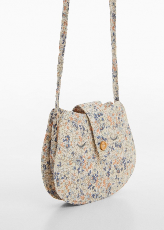 Mango Bolso estampado floral - Azul