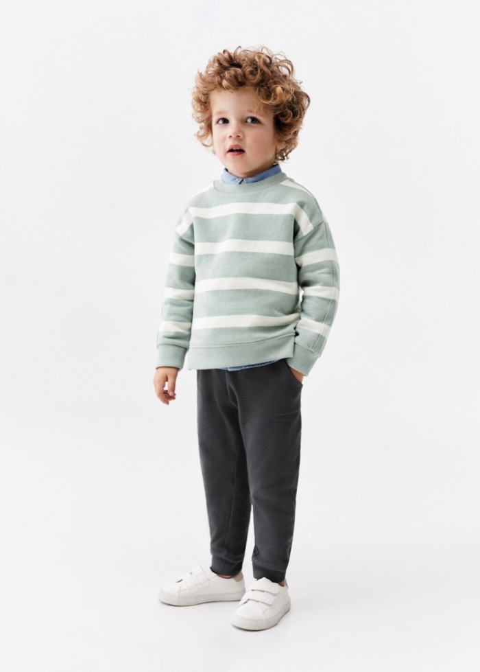 Mango Pantalón jogger algodón - Gris antracita