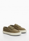 Mango Deportiva náutico cordones - Khaki