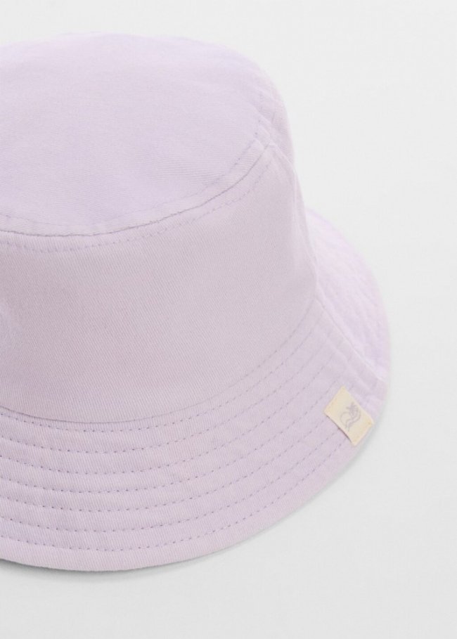 Mango Gorro bucket - Lila