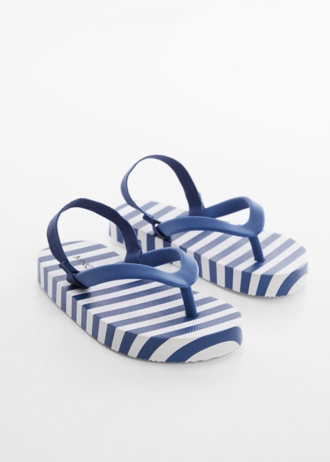 Mango Chancla rayas - Azul marino